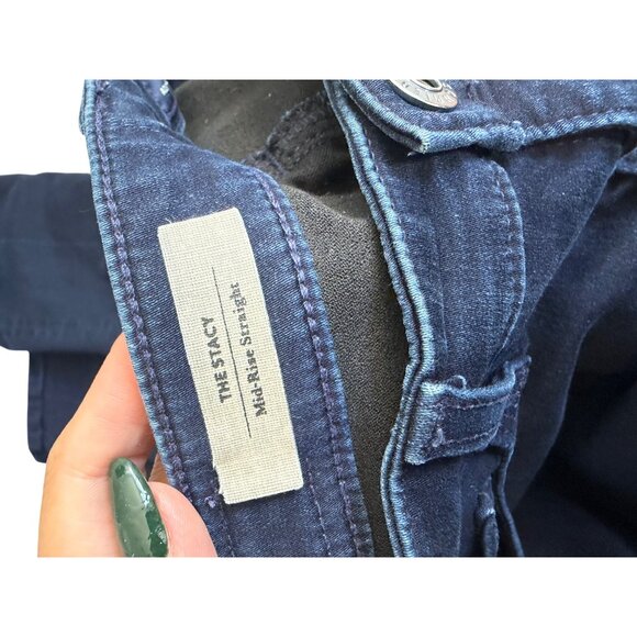 ADRIANO GOLDSCMIED The Stacy Midrise Straight Dark Wash Jeans Size 26R - Picture 8 of 8